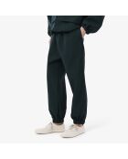 Dunkelgrüne Oversize-Jogginghose aus Parade-Twill