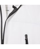 Parka oversize impermeabile bianco con cappuccio