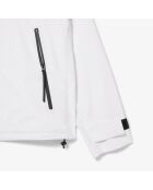 Parka oversize impermeabile bianco con cappuccio