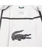 Parka oversize impermeabile bianco con cappuccio