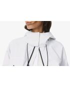 Parka oversize impermeabile bianco con cappuccio