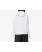 Parka oversize impermeabile bianco con cappuccio