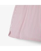 Weit geschnittene, leicht gestreifte Shorts aus Popeline malva/nidusweiß