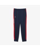 Sportjoggingbroek met marineblauwe en grenadine-print