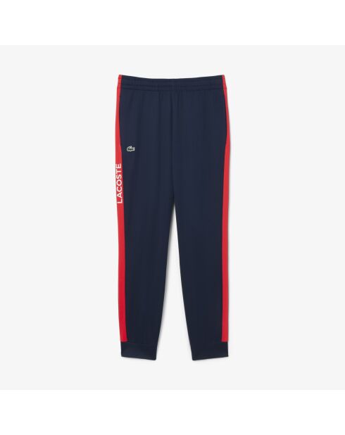 Sportjoggingbroek met marineblauwe en grenadine-print