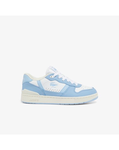 Sneakers T-Clip Set in pelle bianca/azzurra