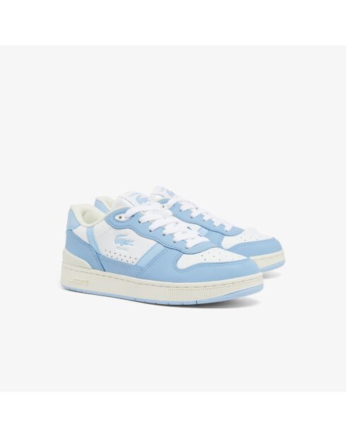 Sneakers T-Clip Set in pelle bianca/azzurra