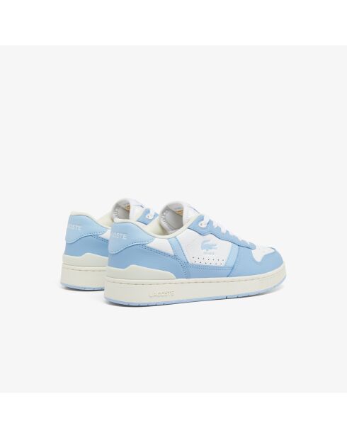 Sneakers T-Clip Set in pelle bianca/azzurra