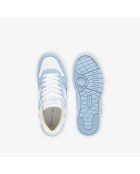 Sneakers T-Clip Set in pelle bianca/azzurra