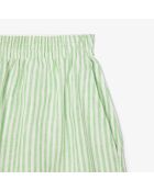 Pantaloncini larghi in lino a righe bianco/menta piperita