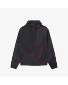 Marineblauw/Falcon/Espresso gradiënt bedrukt ripstop nylon jack