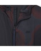 Marineblauw/Falcon/Espresso gradiënt bedrukt ripstop nylon jack