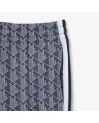 Marineblauw/witte joggingbroek met monogram flare