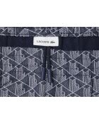 Marineblauw/witte joggingbroek met monogram flare