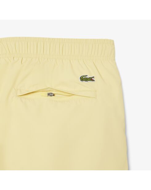 Bañador largo con marca amarilla/calathea