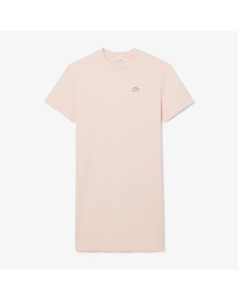 Vestido tipo camiseta de punto de algodón de gran tamaño Angora