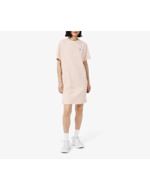 Vestido tipo camiseta de punto de algodón de gran tamaño Angora