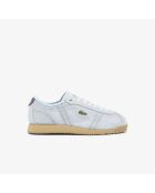 Hellblaue/hellbraune Club-Low-Sneakers