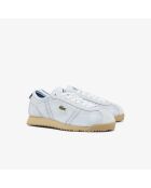 Hellblaue/hellbraune Club-Low-Sneakers