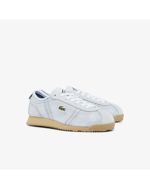 Hellblaue/hellbraune Club-Low-Sneakers