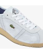 Hellblaue/hellbraune Club-Low-Sneakers