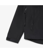 Parka à capuche imperméable et coupe-vent noire