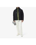 Parka à capuche imperméable et coupe-vent noire