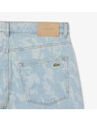 Vaqueros vaqueros de corte recto con estampado de lejía lavada