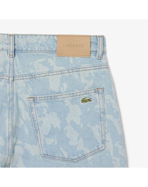 Vaqueros vaqueros de corte recto con estampado de lejía lavada