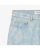 Vaqueros vaqueros de corte recto con estampado de lejía lavada