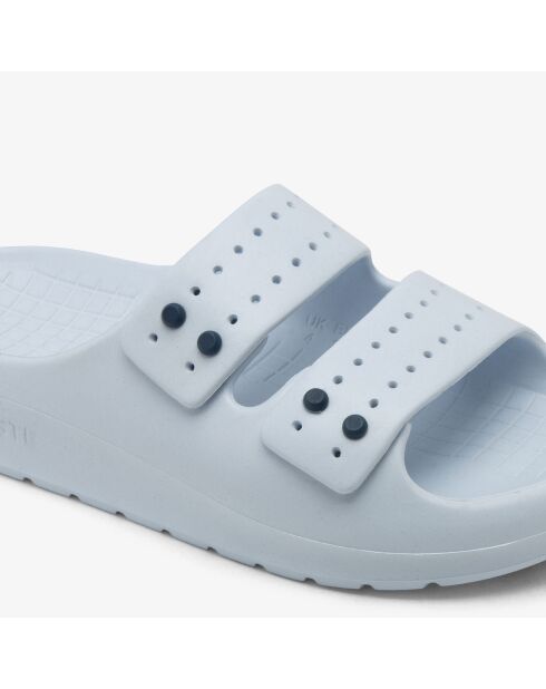 Serve Strap Pantoffeln in Hellblau/Navy