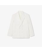 Blazer doppiopetto con stemma Heritage ricamato Flour