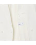 Blazer doppiopetto con stemma Heritage ricamato Flour