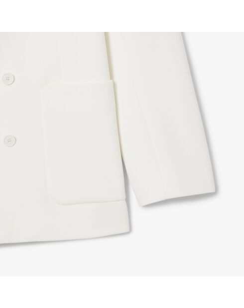 Blazer doppiopetto con stemma Heritage ricamato Flour