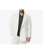 Blazer doppiopetto con stemma Heritage ricamato Flour