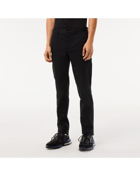Pantalon chino slim fit coton stretch noir