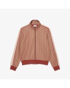 Paris Jacquard Iberis/Latte-Trainingsjacke mit Reißverschluss