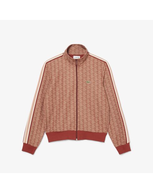 Paris Jacquard Iberis/Latte-Trainingsjacke mit Reißverschluss