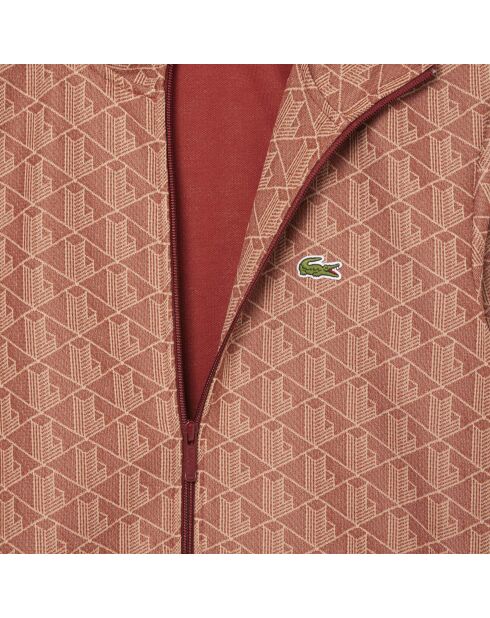 Paris Jacquard Iberis/Latte-Trainingsjacke mit Reißverschluss