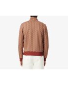 Paris Jacquard Iberis/Latte-Trainingsjacke mit Reißverschluss