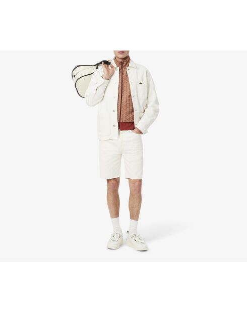 Paris Jacquard Iberis/Latte-Trainingsjacke mit Reißverschluss