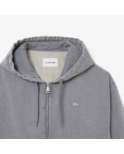 Kapuzenjacke aus gefärbtem Denim mit verwaschenem Effekt in Limestone-Optik