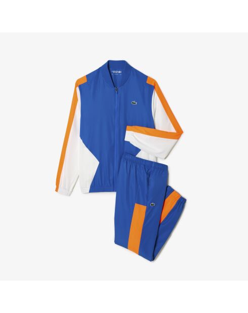 Ensemble de survêtement Tennis col banane royaume/orange eclatant-f