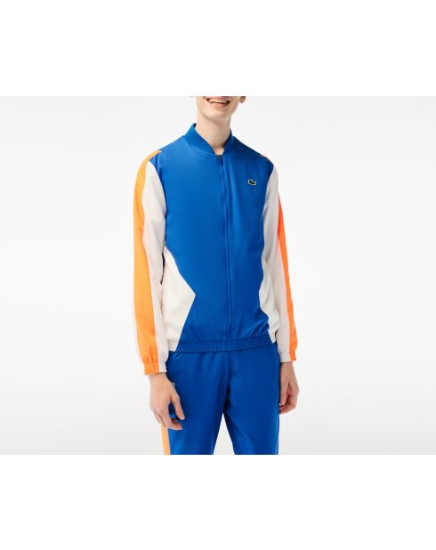 Ensemble de survêtement Tennis col banane royaume/orange eclatant-f