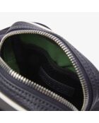 Petite sacoche Angy en cuir grainé abimes farine - 14x19x5 cm