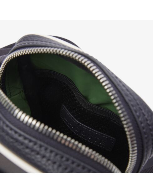 Petite sacoche Angy en cuir grainé abimes farine - 14x19x5 cm