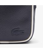 Petite sacoche Angy en cuir grainé abimes farine - 14x19x5 cm