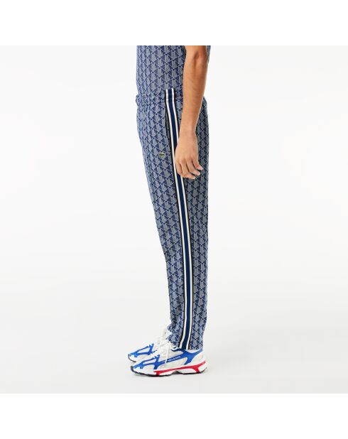 Joggingbroek van methyleen/meel met Parijse monogram