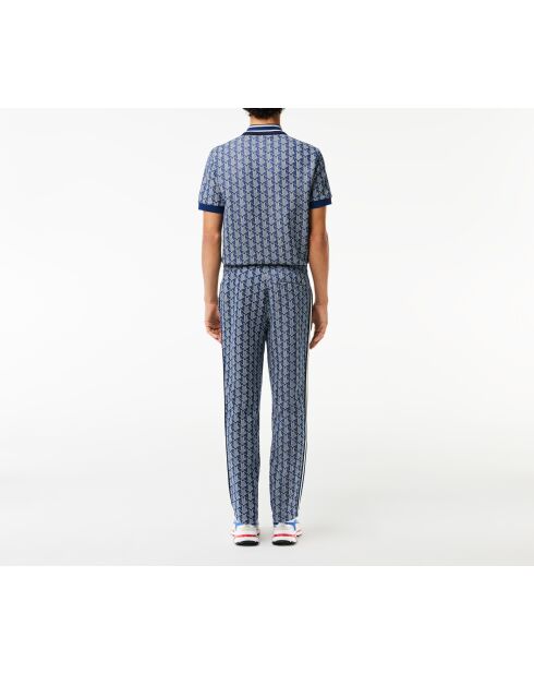 Joggingbroek van methyleen/meel met Parijse monogram