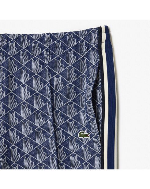 Joggingbroek van methyleen/meel met Parijse monogram